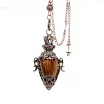Crystal Quartz Pendulum for Dowsing Divination Large Natural Stone Pendant Pendulum Amethysts Pink Quartz Obsidian Pendulo X202 - Image 3