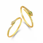 Yellow Golden Colored Snake Opening Bracelet for Women Simple Gold Bracelets Bangles Fine Jewelry Mother Girlfriend Gifts - Image 6