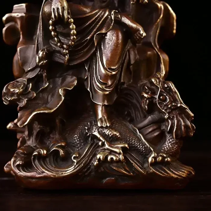 Feng Shui Copper Lucky Guanyin Ornaments Home Office Small Offering Buddha Statue Bodhisattva Decor - Image 5