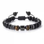 Classic Men Natural Stone Bracelet 8mm Natural Tiger Eye Onyx Stone Bracelets&Bangles Fashion Women Yoga Jewelry Friendship Gift - Image 2