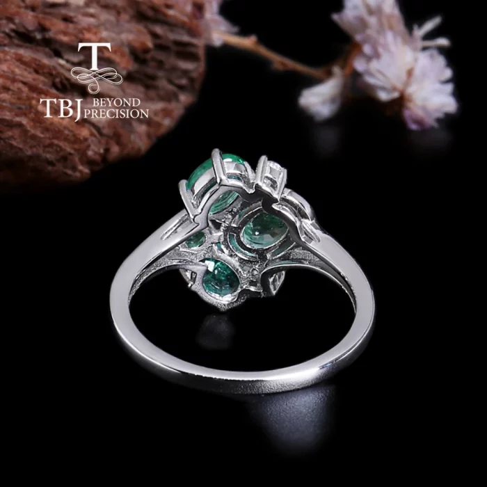 Light Luxury 925 sterling silver women's ring real gemstone natural oval Emerald fine jewelr for daily wear or Anniversary gifts - Image 4