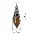 Natural 12 Faceted Crystal Stone Pendulums For Spiritual Dowsing Divination Amethyst Rose Quartz Stone Pendulum Pendant Jewelry - Image 5