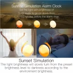 WiFi Smart Wake Up Light Workday Clock Sunrise Sunset Simulation 4 Alarms Works with Alexa Google Home Tuya App Remote Control - Image 2
