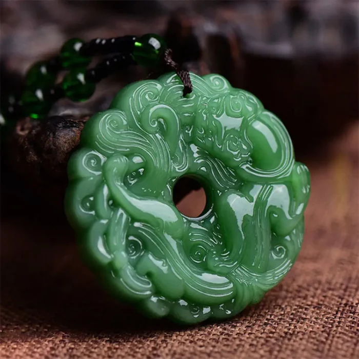 Green Jade Hand-Carved Dragon Hollow Jade Pendant Necklace Fashion Chinese Amulet Women Man'S Lucky Necklace Jewelry Gift - Image 6