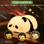Touch Sensor Panda Pat Night Light Dimmable Soft LED Panda Lamp USB Charging Ambient Lighting Indoor Sensor Lamp - Image 6