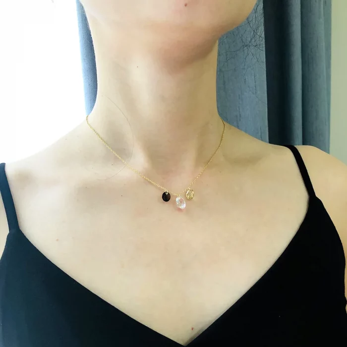 Natural Citrine Topaz Yellow Quartz Bare Stone Chocker For Women Elegant 925 Sterling Silver Gold Plated Fine Jewelry LMNI087 - Image 3