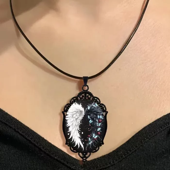 Retro Gothic Moon And Sun Pendant Necklace Women Men Punk Cross Metal Leather Rope Chain Vintage Jewelry Gift - Image 6