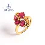 S925 silver Light Luxury Design Natural Filled Ruby Ring elegant for women fine jewelry Anniversary & Engagement gift - Image 8