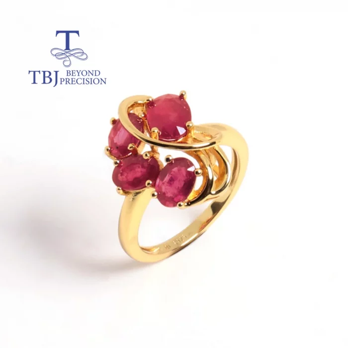S925 silver Light Luxury Design Natural Filled Ruby Ring elegant for women fine jewelry Anniversary & Engagement gift - Image 8