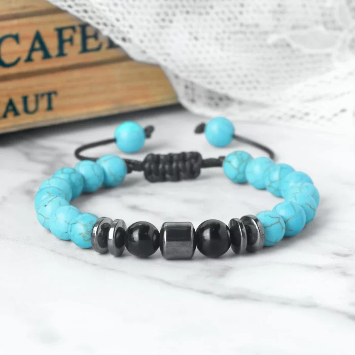 Classic Men Natural Stone Bracelet 8mm Natural Tiger Eye Onyx Stone Bracelets&Bangles Fashion Women Yoga Jewelry Friendship Gift - Image 6