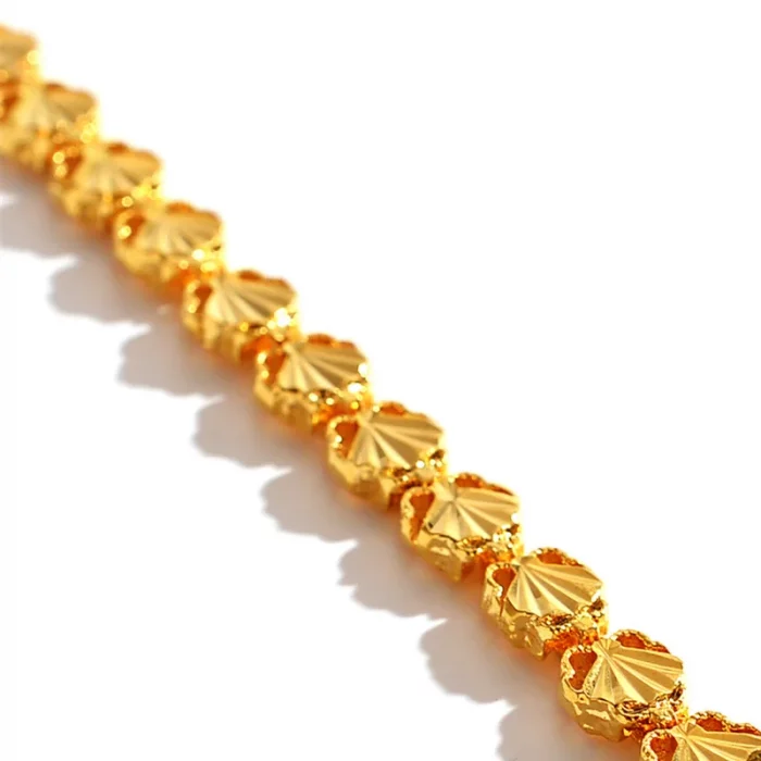Luxury 24K 9999 Pure Gold Women's Shell Bracelet Watch Buckle Bracelet - Image 3