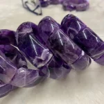 Natural Amethyst Stone Beads Bracelet Natural Energy Stone Bangle Gemstone Jewelry for Woman Birthstone for Aquarius for Gift - Image 5