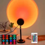 LED Sunset Lamp USB Rainbow Neon Night Light Projector Lamp Room Phone Self Photography Atmosphere Light Bedroom Wall Decor Gift - Image 4