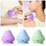 Electric Adsorption Type Massager Ball 2 Adjustable Temperature Vibrate Silicone Massage Cone Trigger Point Ergonomic