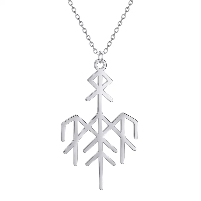 Chandler Wardruna Symbol Necklace Elder Futhark Nordic Vikings Runes Pendant Protection Amulet Stainless Steel Jewelry for Women - Image 7