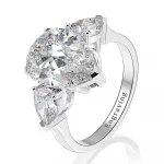Sparkling 925 Sterling Silver 10*14mm 5ct Sapphire Ruby Topaz Lab Diamond Wedding Party Fine Jewelry Gemstone Rings for Women - Image 4