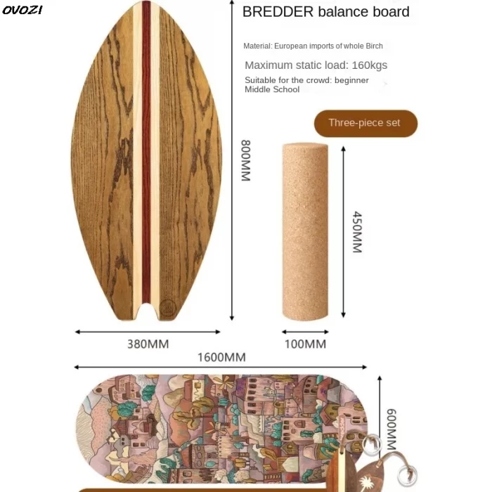 OVOZI Balance Board Adult Full Birch Board Surfboard Snowboard Yoga Fitness Core Training Adult Board Hot New - Image 6
