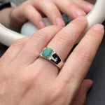 Classic 925 Silver Emerald Ring 7mm*9mm 2ct Natural Emerald Silver Ring 18K Gold Plated Gemstone Jewelry - Image 7