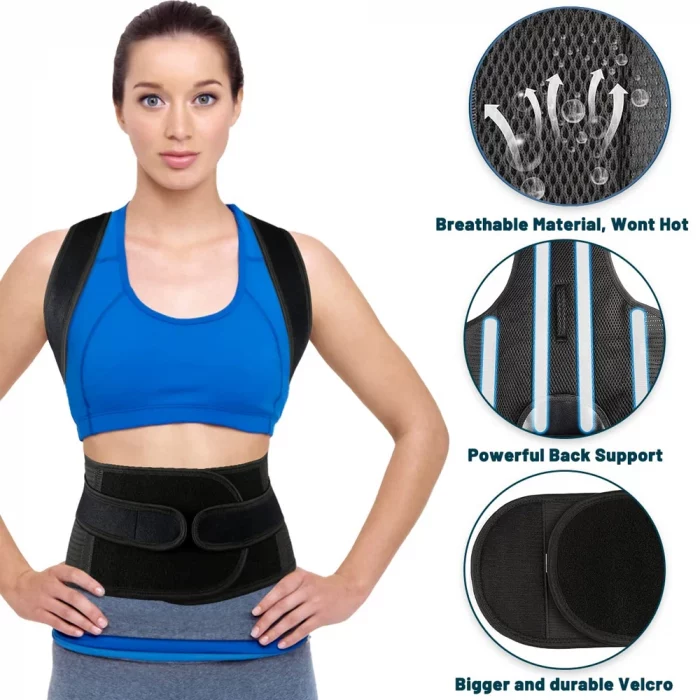 Back Brace Posture Corrector for Women & Men,Back Straightener, Scoliosis and Hunchback Correction,Adjustable Posture Trainer - Image 6