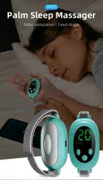 New Microcurrent Sleep Aid Device EMS Sleep Aid Machine Sleep Instrument for Insomnia Stress Anxiety Relief Palm Pulse Massager