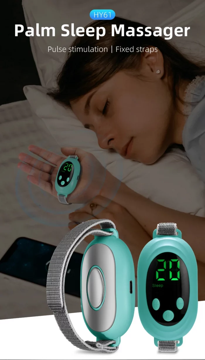 New Microcurrent Sleep Aid Device EMS Sleep Aid Machine Sleep Instrument for Insomnia Stress Anxiety Relief Palm Pulse Massager - Image 1