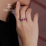 Precious July Birthstone Natural Filled Ruby Ring 925 Silver Rare Real Gemstone Women's Anniversary & Engagement gift - Image 5