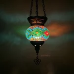 New Turkish Mosaic Pendant Lamp Vintage Art Deco Handcrafted Lamparas De Mesa Mosaic Glass Romantic Light Lamparas Con Mosaicos - Image 5