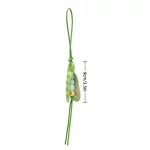 Fashion High-End Pea Pendant Leather Handmade Pea Keychain All-match Style Green Pea Bag Charm Bag Parts & Accessories - Image 7