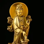 Feng Shui Copper Dragon Guanyin Ornaments Stand Bodhisattva Statue Home Living Room Desktop Buddha Decor - Image 3