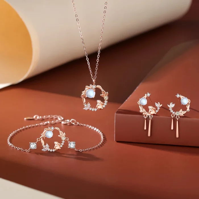 NEW European New S925 Sterling Silver Necklace AAA CZ Rabbit For Women Birthday Party Gift Jewelry - Image 2