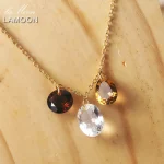 Natural Citrine Topaz Yellow Quartz Bare Stone Chocker For Women Elegant 925 Sterling Silver Gold Plated Fine Jewelry LMNI087 - Image 2