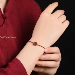 Tibetan Buddhist Lotus Flower Beads Bracelets For Women Handmade Braided Red Black Rope Lucky oga Meditation Bracelet Jewelry - Image 5