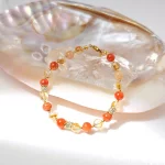 Lii Ji Natural Stone Carnelian Citrine 6mm Stainless Steel Handmade Bracelet Fashion Jewelry - Image 4