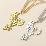 Dawapara Mythological Animals Phoenix Necklace Powerful Totem Celtics Crescent Moon Protection Amulet Stainless Steel Jewelry - Image 5