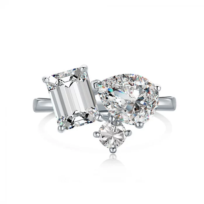 Wong Rain 100% 925 Sterling Silver Lab Sapphire Aquamarine Citrine Gemstone Ring For Women Engagement Fine Jewelry Wholesale - Image 4