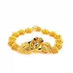 Luxury 24K 9999 Pure Gold Bracelet Women's Bracelet Flower Fashion Geometric Women's Personalized Watch Chain - Image 7