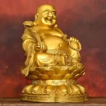 Copper Maitreya Big Belly Laughing Buddha Attracting Wealth Household Offerings Statue - Image 3