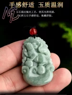 Green Myanmar Jadeite Chinese Zodiac Pendant Designer Real Jade Charm Gemstone Talismans Carved Amulet Necklace Luxury - Image 4