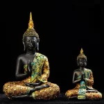 Large Buddha Statue Thailand Buda Buddha Sculpture Green Resin Handmade Buddhism Hindu Fengshui Figurine Meditation Home Decor - Image 5