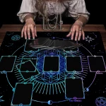 Celtic Cross Flower of Life Tarot Card Tablecloth Altar Cloth Constellation Divination Cloth For Tarot Mat Witchy Home Decor - Image 2