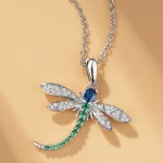 Buyee 925 Sterling Silver Fashion Pendant Chain Excellent Dragonfly Necklace Gift for Women Glamour Fine Jewelry Chain - Image 5