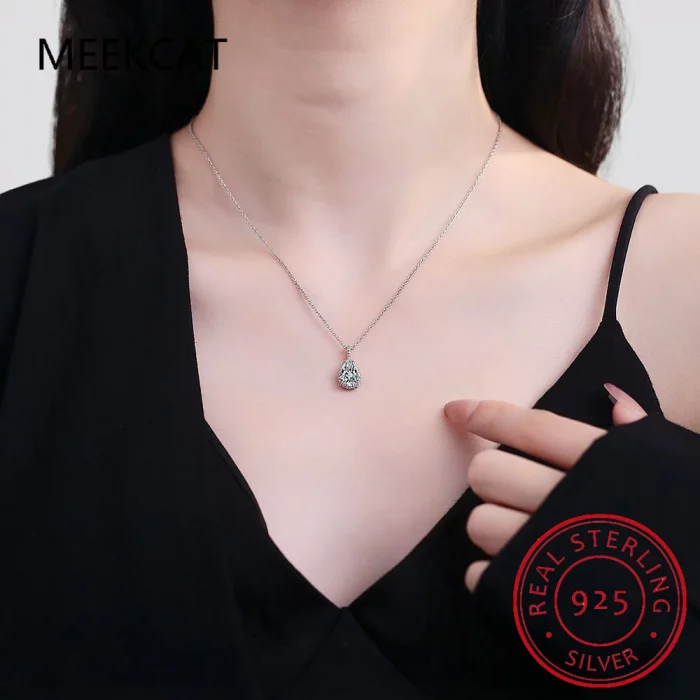 1.4ct Natural Peridot 925 Sterling Silver Pendant Necklace for Women Green Gemstone Anniversary Gift 45cm Link Chain - Image 6