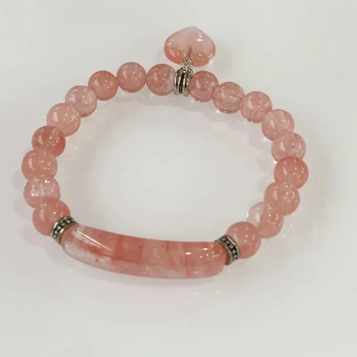 Natural amethyst red agate Druzy Rose Quartz Gemstone Beaded Beads Bracelet for Women Girls Jewelry Gifts - Image 1