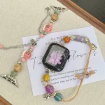 Bohemian bead bracelet compatible with iWatch strap 38mm 40mm 41mm 42mm 44mm 45mm 49mm for women, fashionable handmade elastic s - Image 5