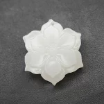Natural Chinese White Jade Rich Flower Pendant Hand-carved Ladies Flower Necklace Fashion Luxury Jewelry Girlfriend Mom Gift - Image 4
