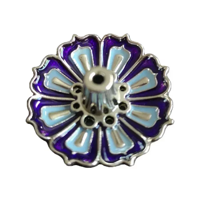 1PCS Lotus Alloy Incense Burner Stick Holder Home Buddhism Line Incense Plate Sandalwood Coil Base Temples Delicate Home Decor - Image 7