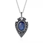 Retro Elegant Kyanite Necklace for Women Moonstone Labradorite Natural Gemstone Pendant Birthday Engagement Party Jewelry Gifts - Image 3