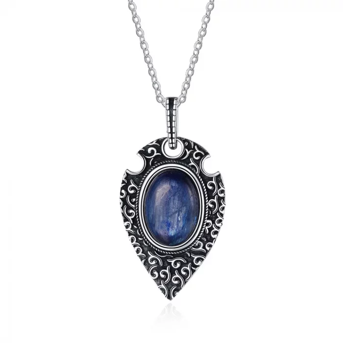 Retro Elegant Kyanite Necklace for Women Moonstone Labradorite Natural Gemstone Pendant Birthday Engagement Party Jewelry Gifts - Image 3