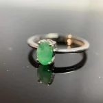 Natural Emerald Fashion Rings 925 Silver Women's Jewelry 4x6mm Gem Jewelry Finger Rings Wedding Party Gifts - Image 5
