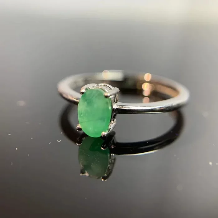 Natural Emerald Fashion Rings 925 Silver Women's Jewelry 4x6mm Gem Jewelry Finger Rings Wedding Party Gifts - Image 5